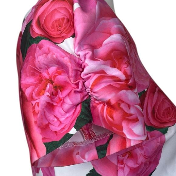 Karl Lagerfeld New Dress Sheath Short Sleeve Scuba Pink Floral Women’s Size 6 - Picture 11 of 14